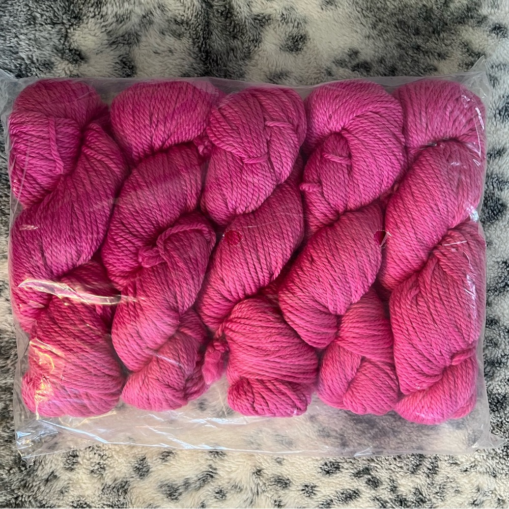 Vibrant Pink Yarn Skeins
